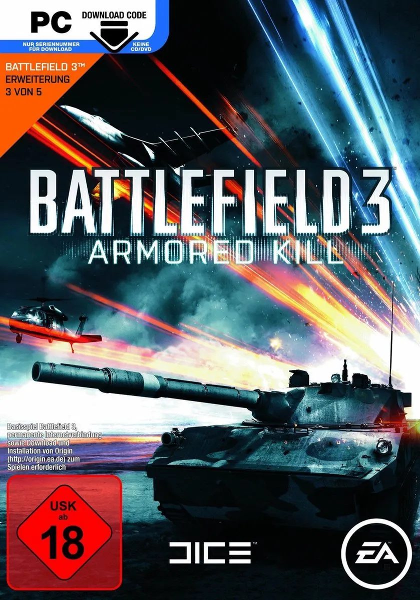 EA Battlefield 3 Armored Kill Code in a Box