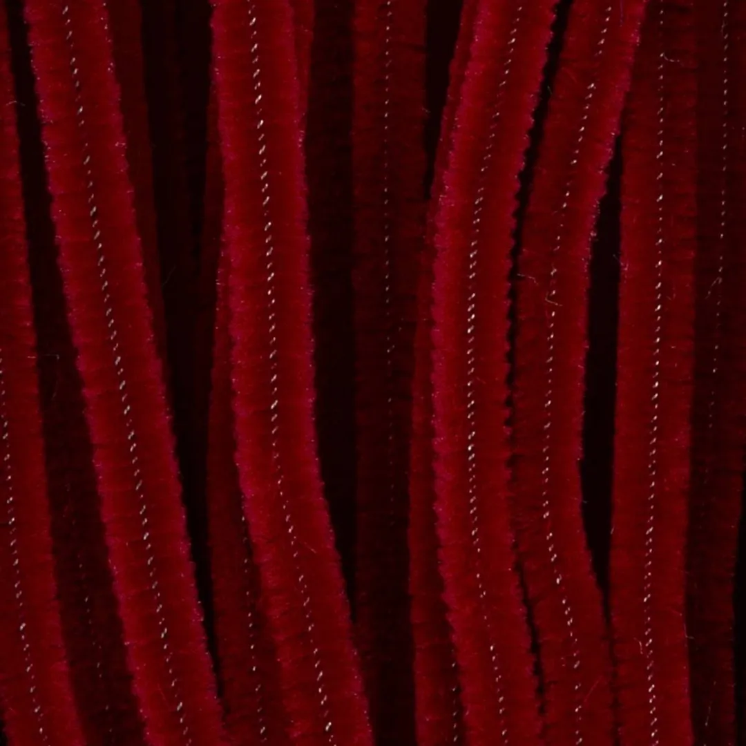 Creativ Company Chenilledraad Donkerrood 6mm - 50 Stuks