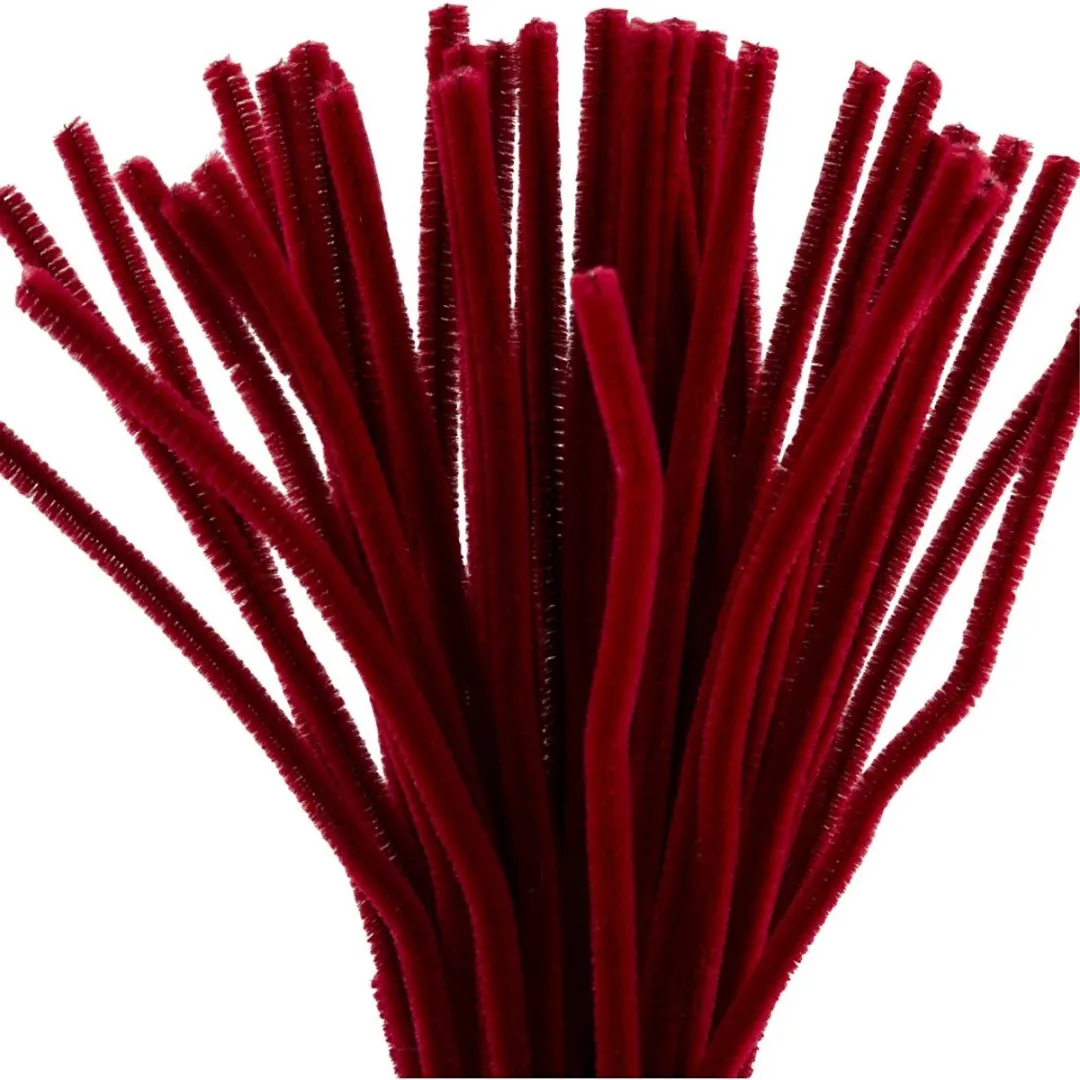 Creativ Company Chenilledraad Donkerrood 6mm