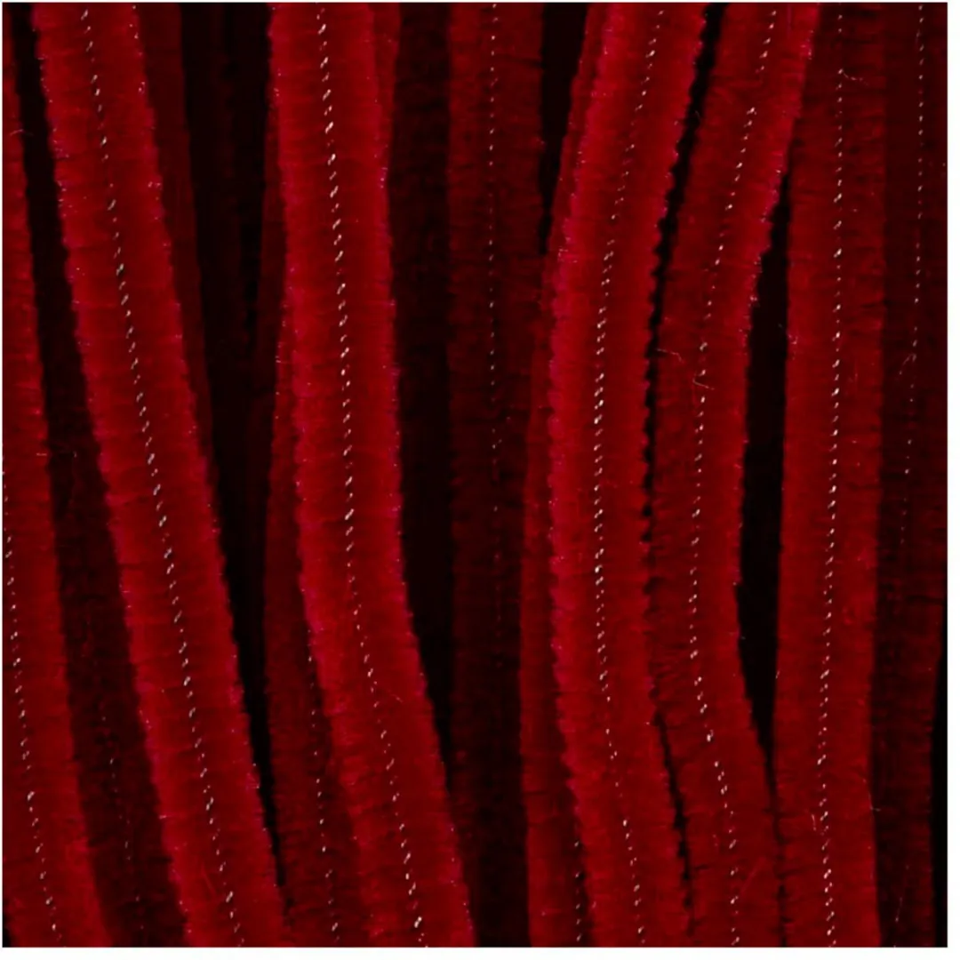 Creativ Company Chenilledraad Donkerrood 6mm - 50 Stuks