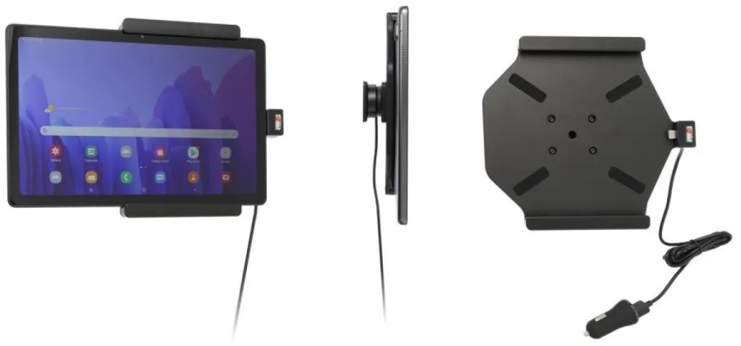 Brodit Samsung Galaxy Tab A7 10.4 SM-T500 USB Sigarettepluimhouder - Zwart