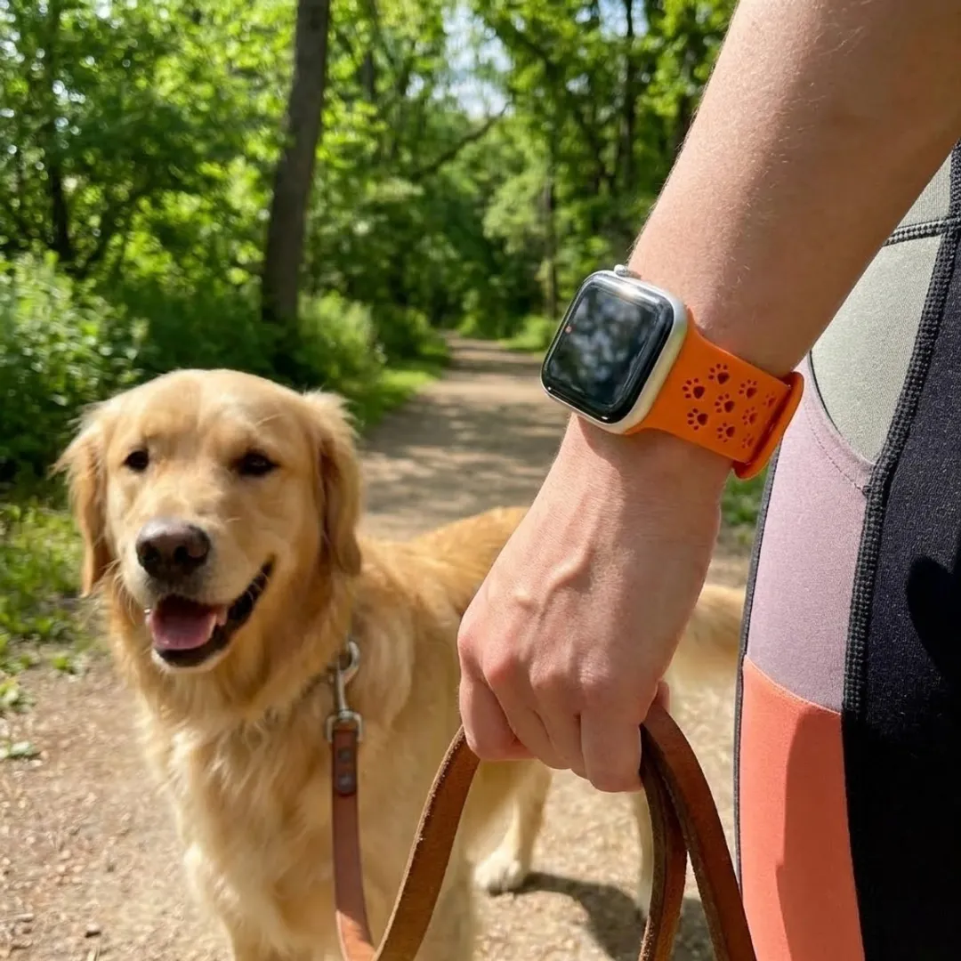 NUVEX Siliconen Horlogebandje Apple Watch - Oranje - One Size