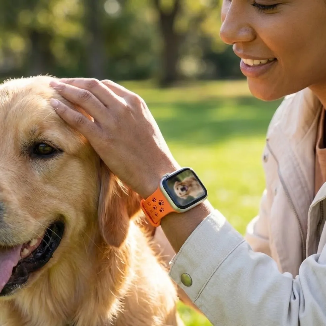 NUVEX Siliconen Horlogebandje Apple Watch - Oranje - One Size