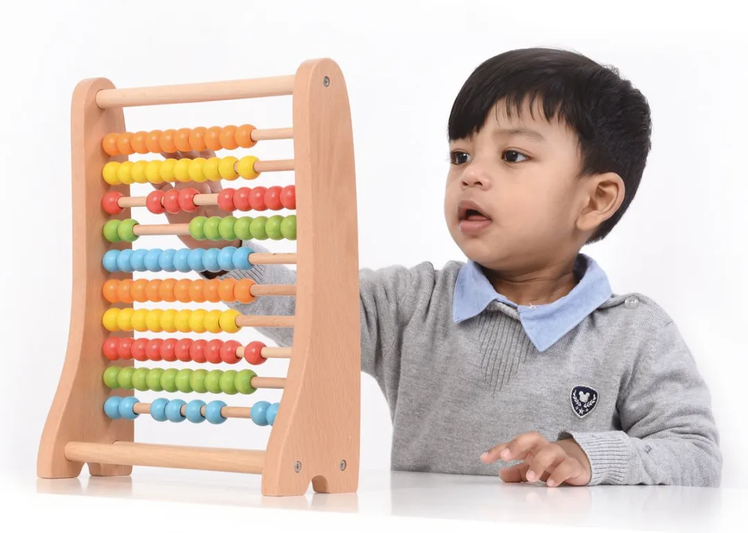 Lelin Toys Telraam Junior 23 X 9 X 30 Cm Hout Naturel