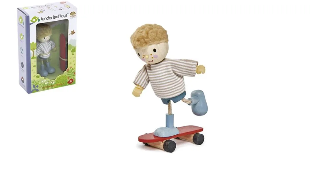 Tender Leaf Toys Popje Edward Skateboard