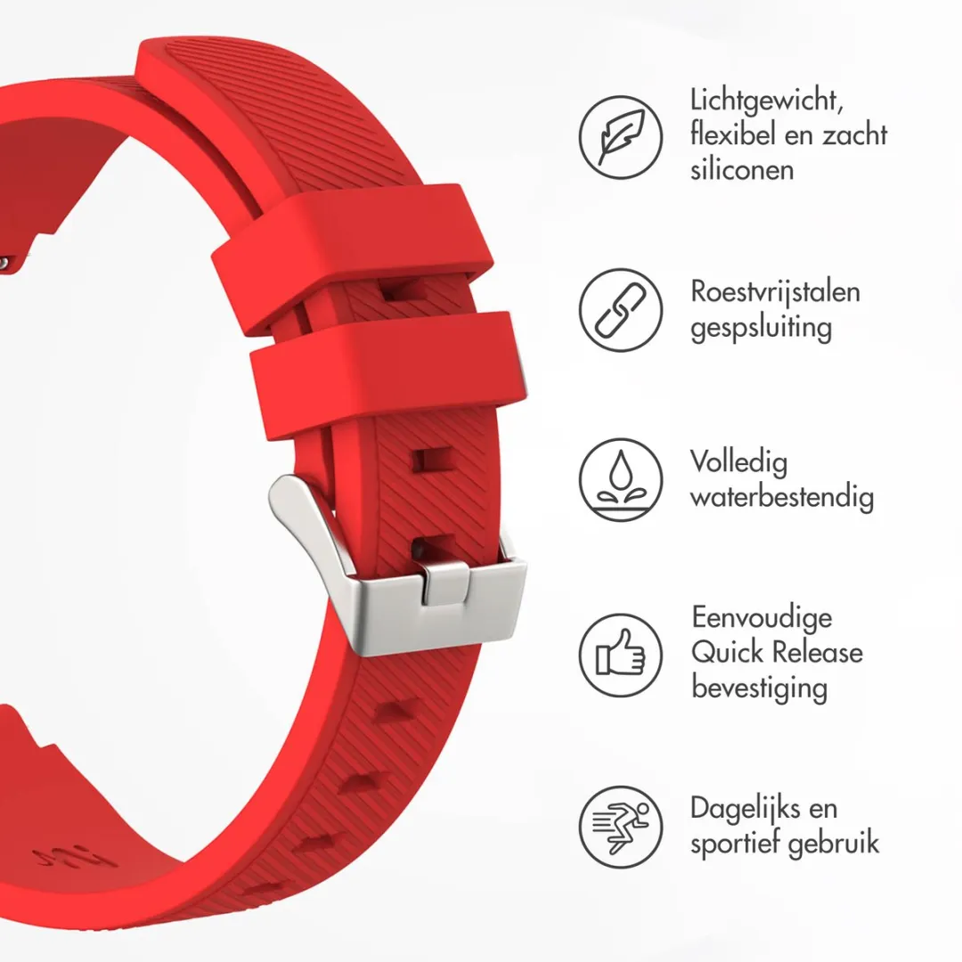 Imoshion Siliconen Smartwatchband 20mm - Rood
