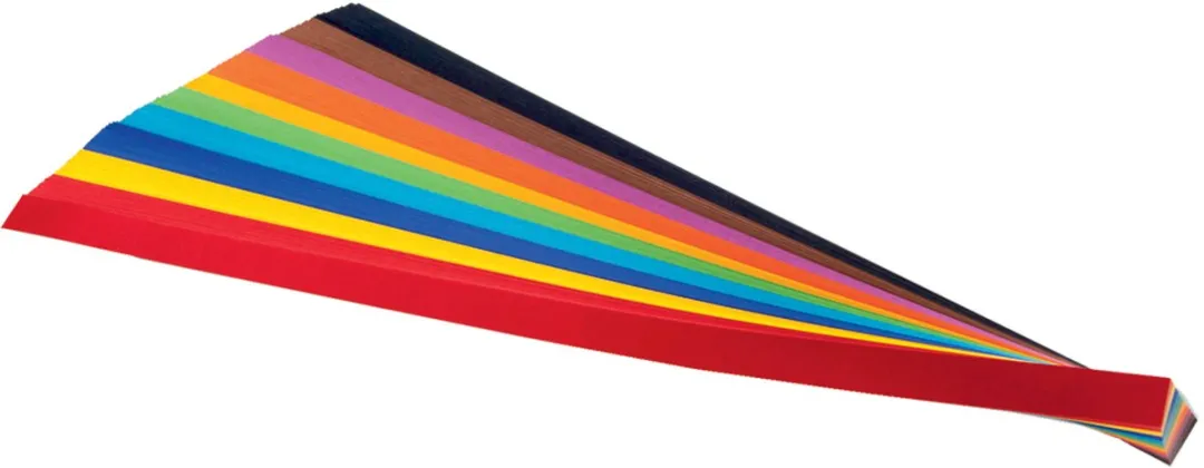 Folia Vlechtstroken 50x1cm - 200 Stuks Multicolor