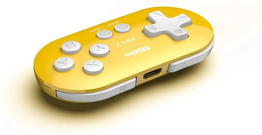 8Bitdo Zero 2 Mini Bluetooth Gamepad - Geel
