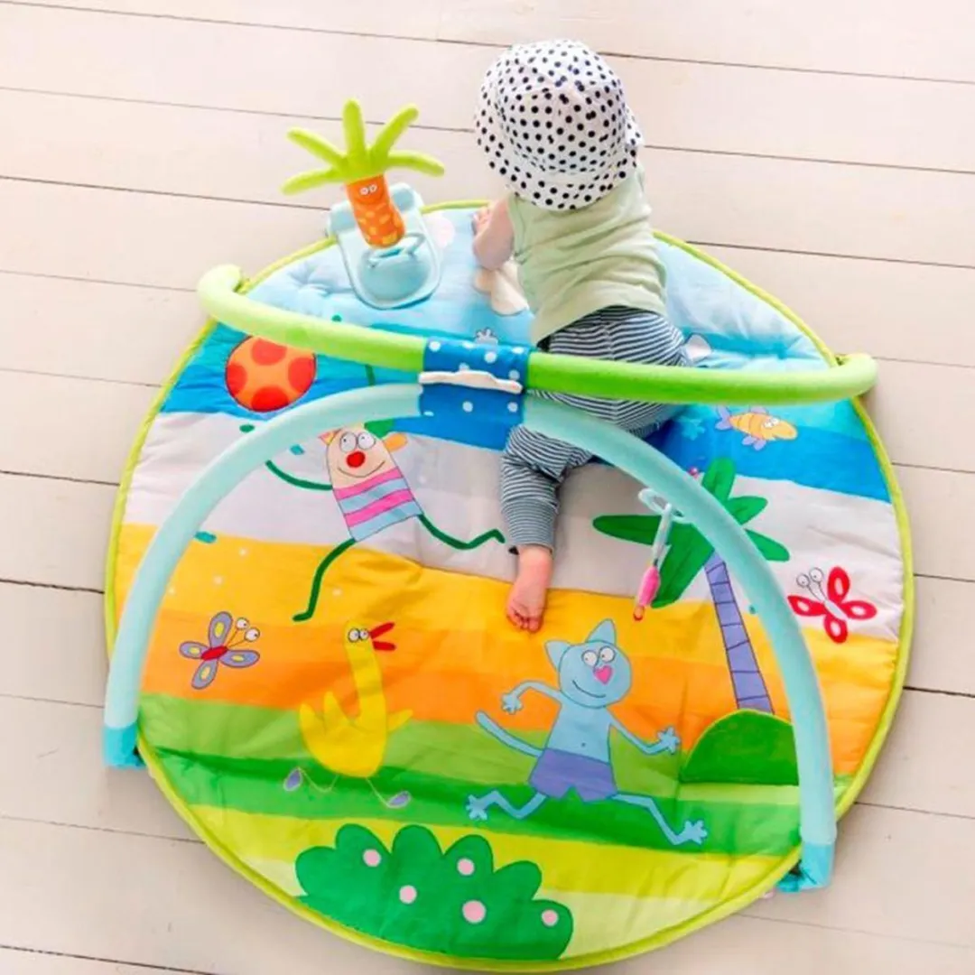 Taf Toys Baby Gym Speelkleed - 8 Speelelementen - Blauw/Groen/Geel/Oranje/Rood/Roz