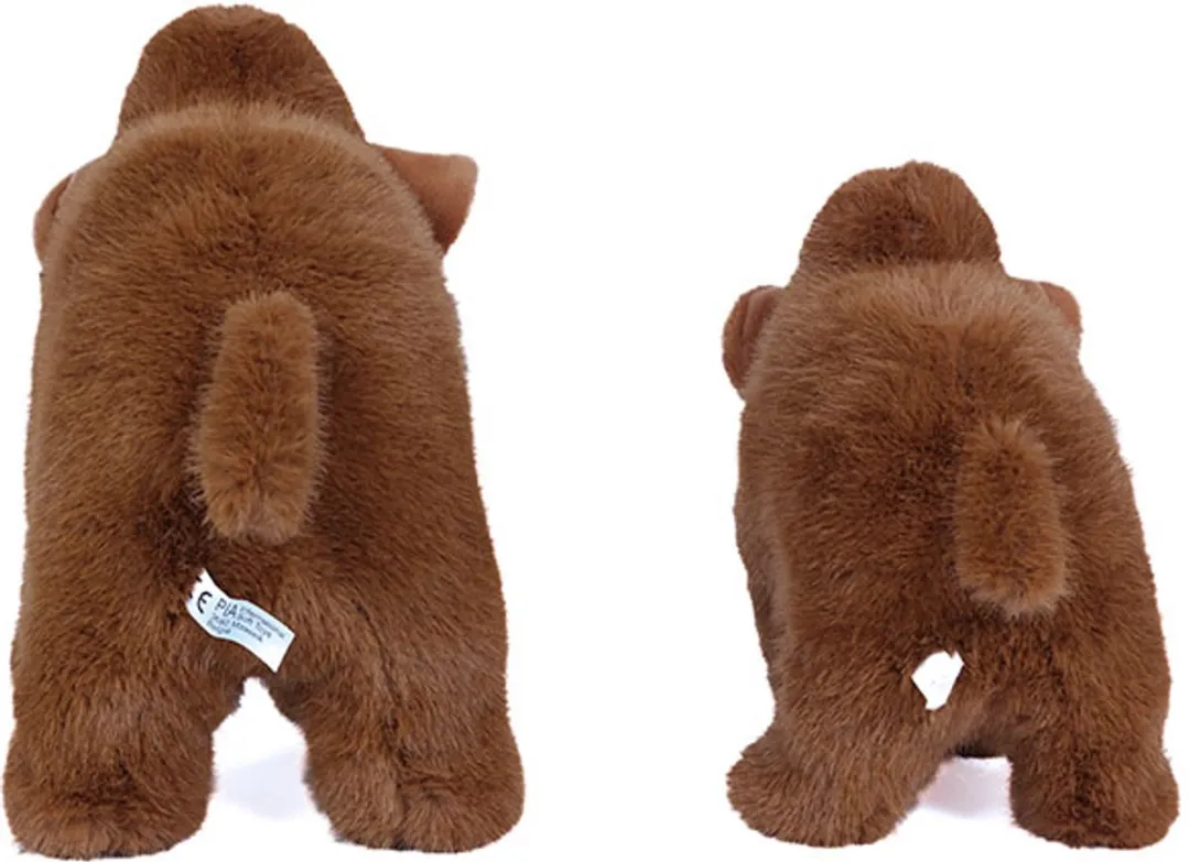 PIA Soft Toys Pluche Mammoet - Staand 25cm - Bruin