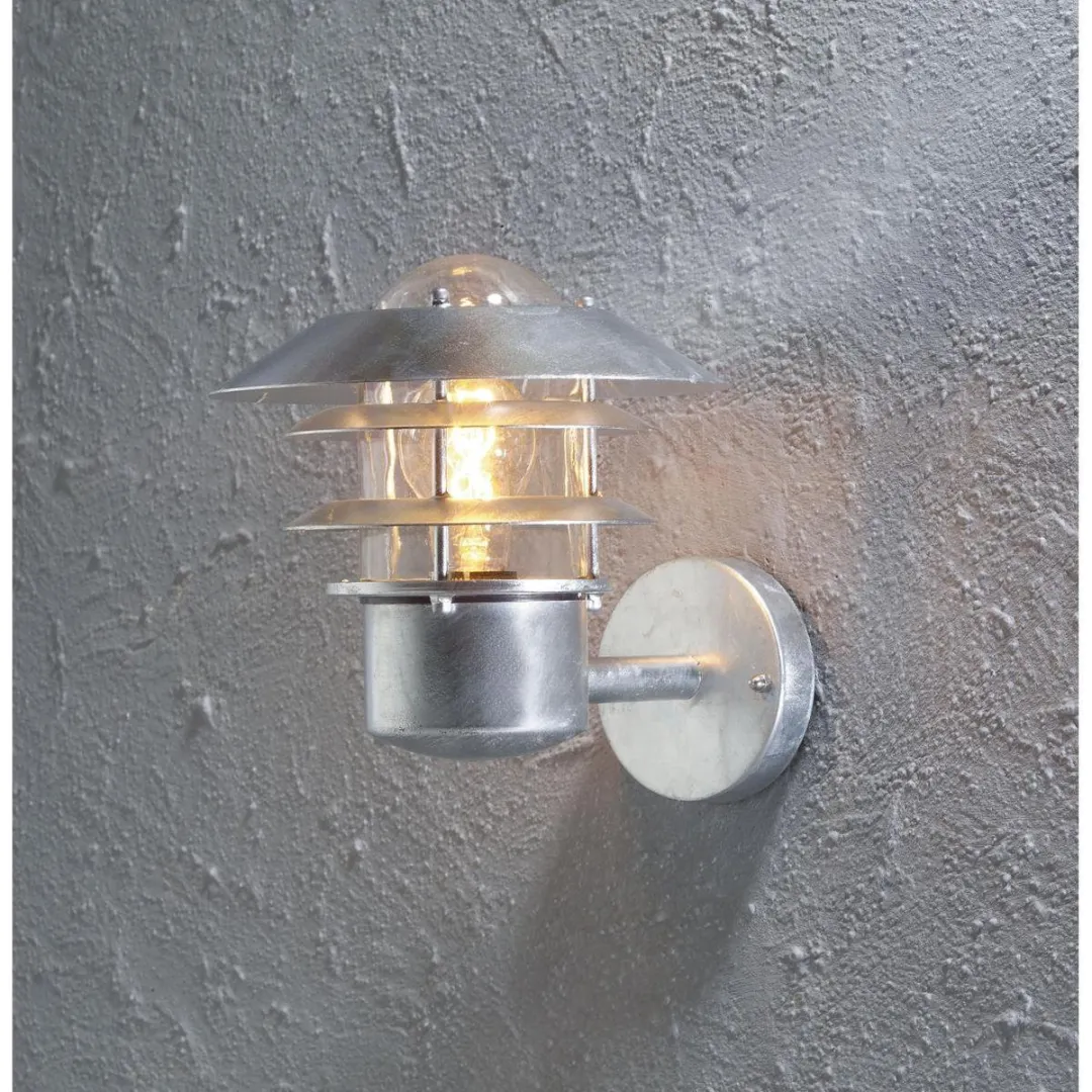 Konstsmide Buitenlamp Galvansiert 60W - 26x24cm Staal/Glas Zilver