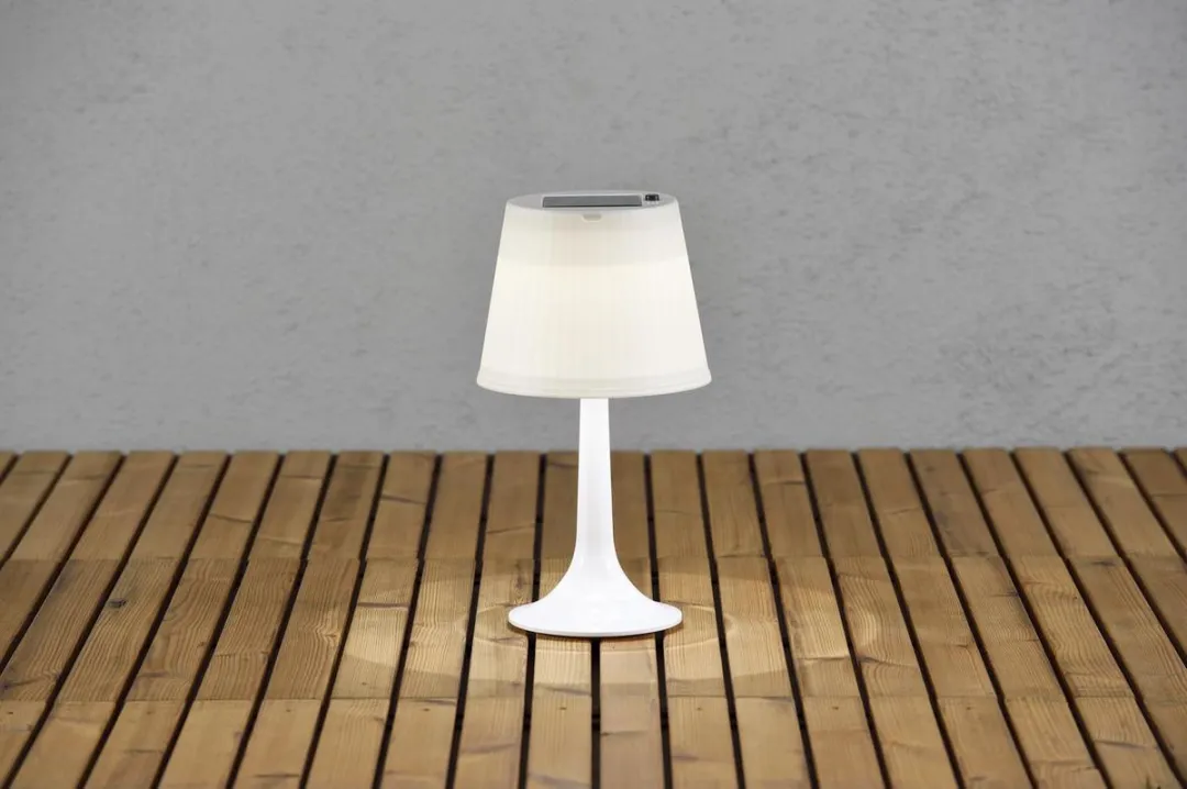 Konstsmide Assisi LED Tafellamp Solar 36cm - Wit - afbeelding 6 van 6