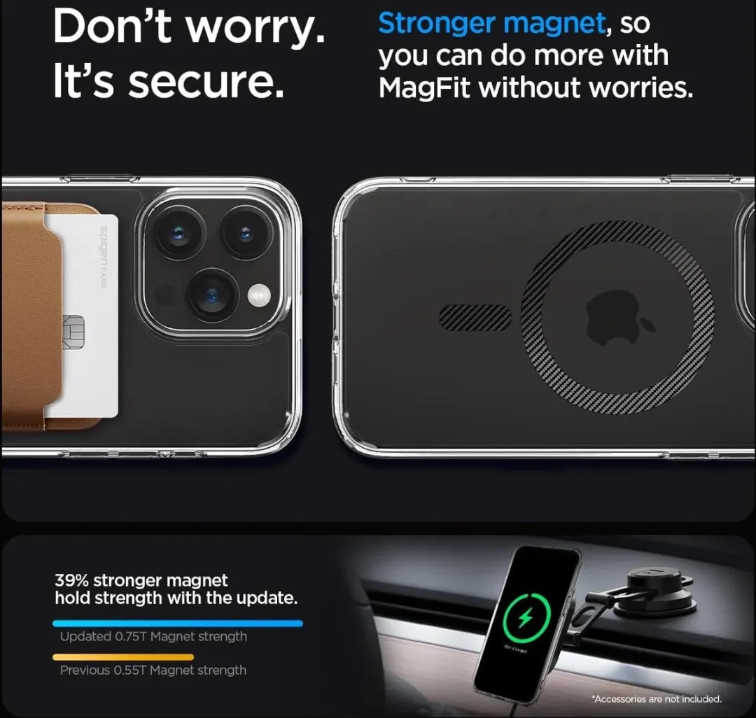 Spigen Ultra Hybrid MagFit 12158 Hoesje - iPhone 15 Pro Max - Transparant - afbeelding 6 van 6