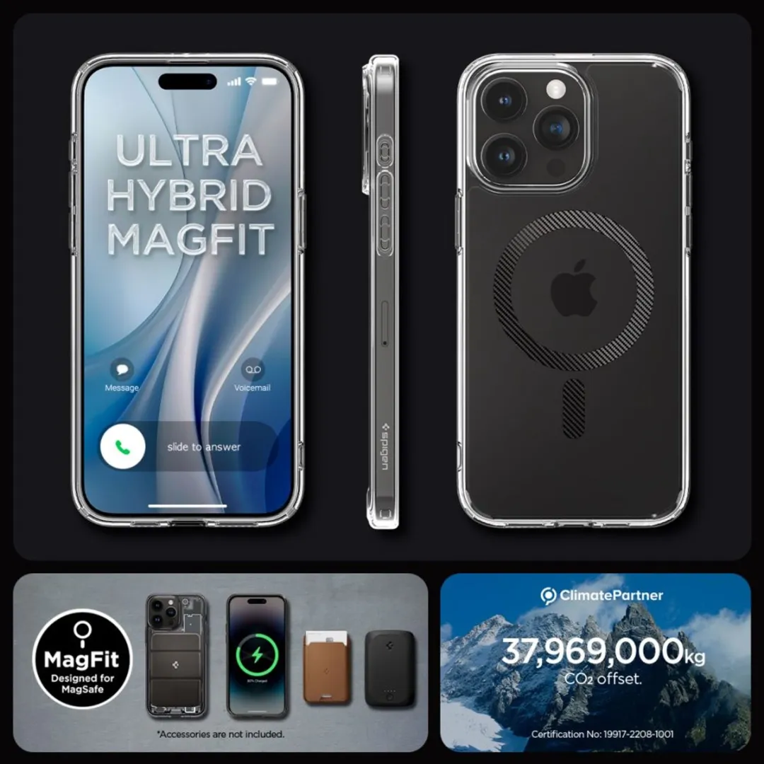 Spigen Ultra Hybrid MagFit 12158 Hoesje - iPhone 15 Pro Max - Transparant