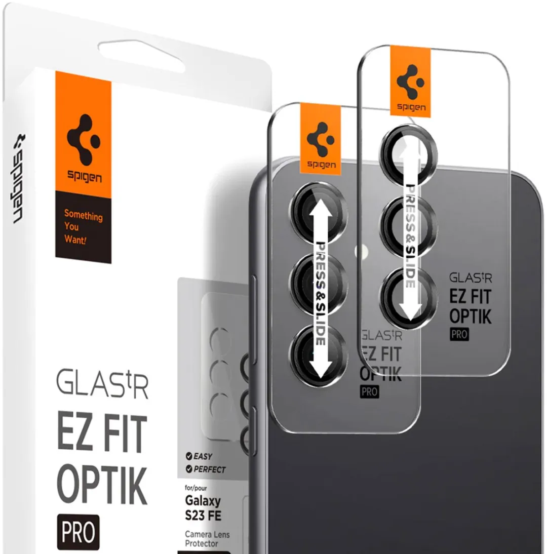Spigen GlasTR EZ Fit Optik Pro AGL06987 Camera Lens Protector - 2 Stuks - Zwart