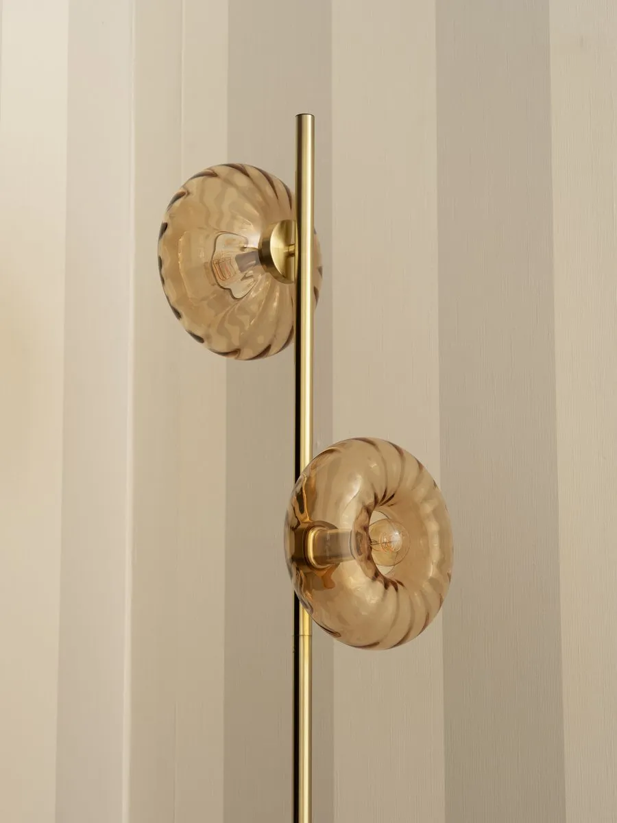 Osram Decor Goudglas Vloerlamp - 2xE14 Amber - afbeelding 6 van 6