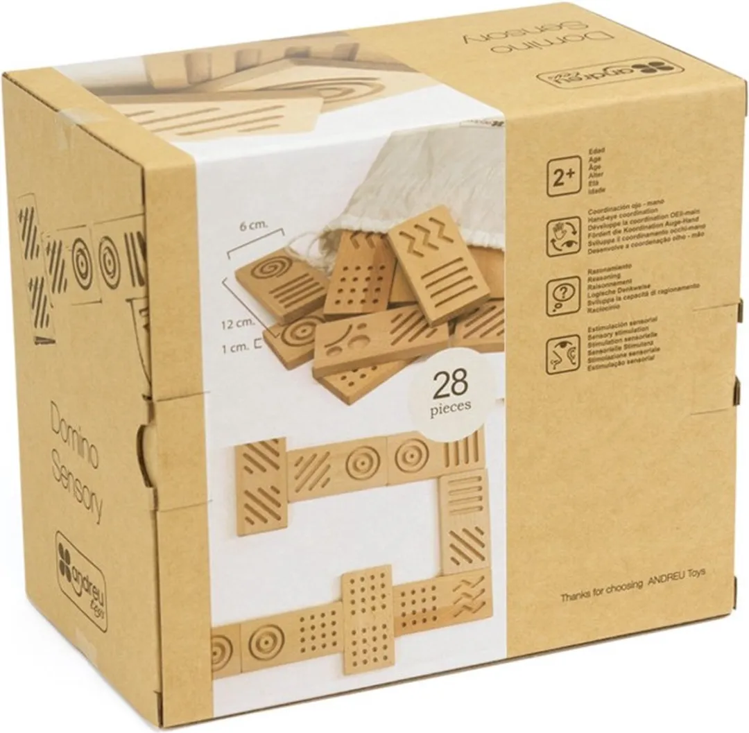 Andreu Sensorisch Domino Hout - 1 Stuk