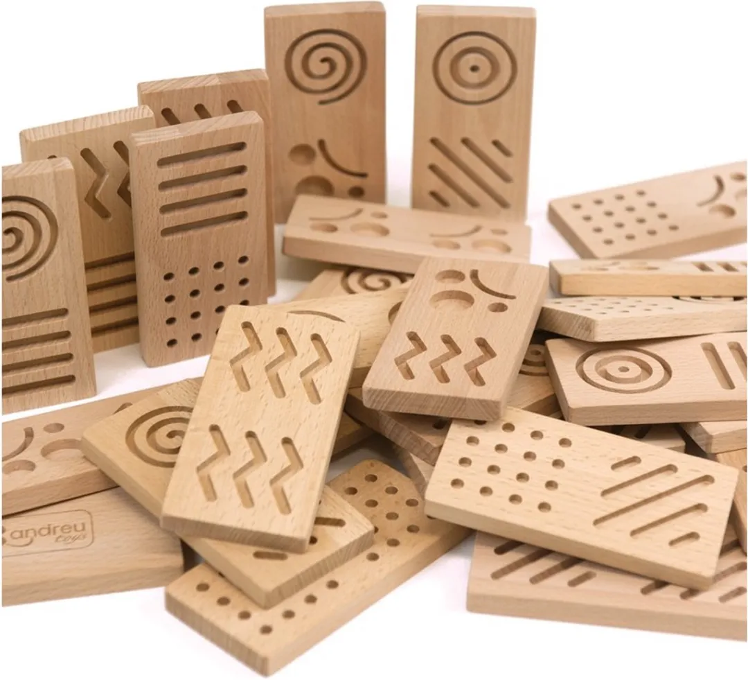 Andreu Sensorisch Domino Hout - 1 Stuk