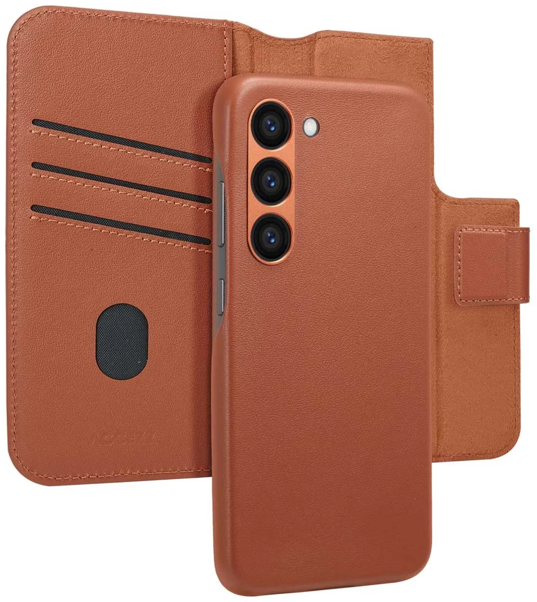 Accezz Hoesje Samsung Galaxy S23 Leather Bookcase 2-in-1 - Bruin