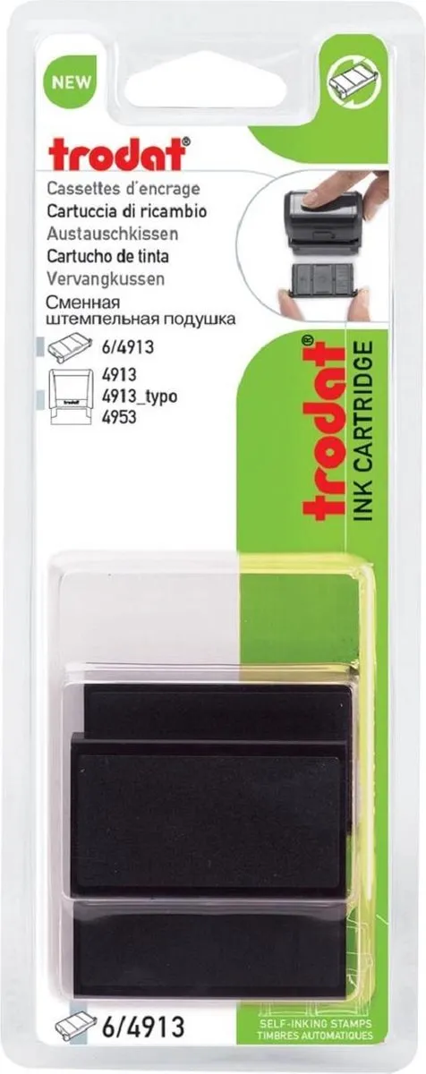 Trodat Printy 6/4910 Stempelkussen - 2 Stuks Rood