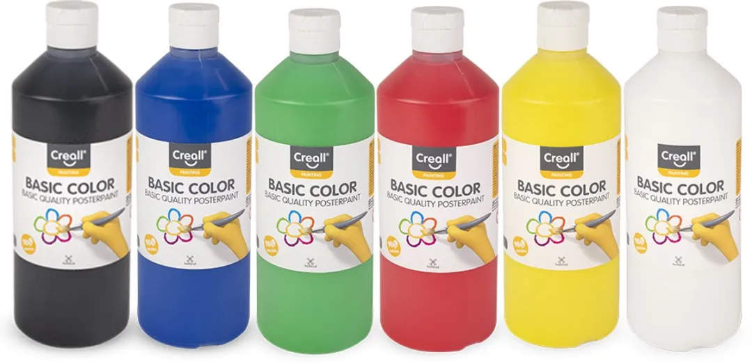 Creall Plakkaatverfset 6x500ml - Mixset Basiskleuren