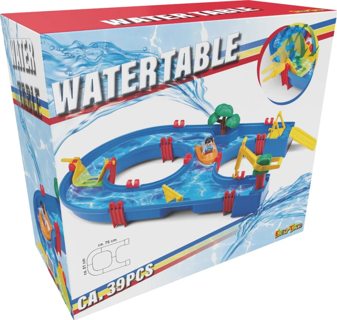 Eddy Toys Waterbaan 39-delig Blauw