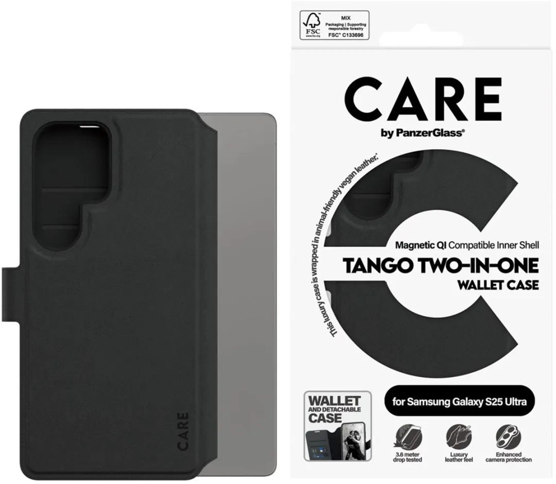 PanzerGlass Tango 2 Wallet Case CRRFTWLG38488 - Samsung Galaxy S25 Ultra - Zwart