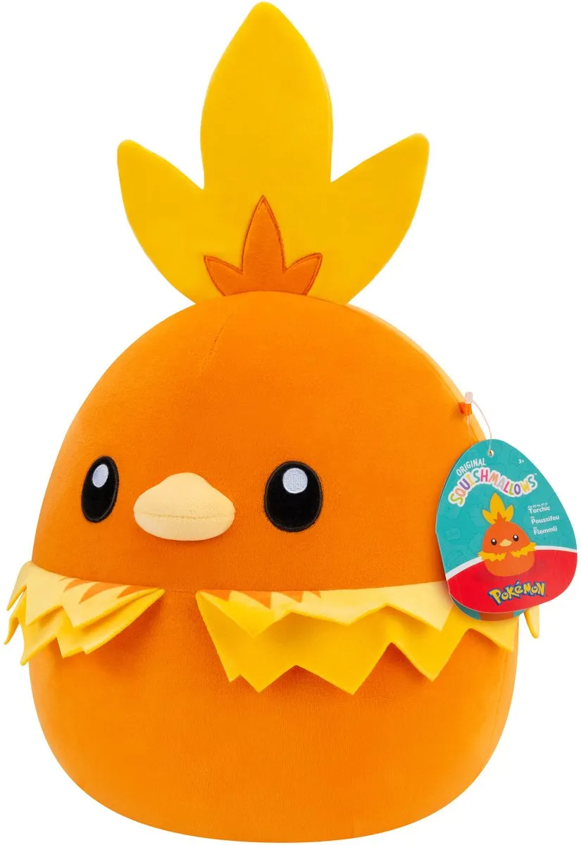 Squishmallows Pokémon Torchic 25cm Pluche - Oranje