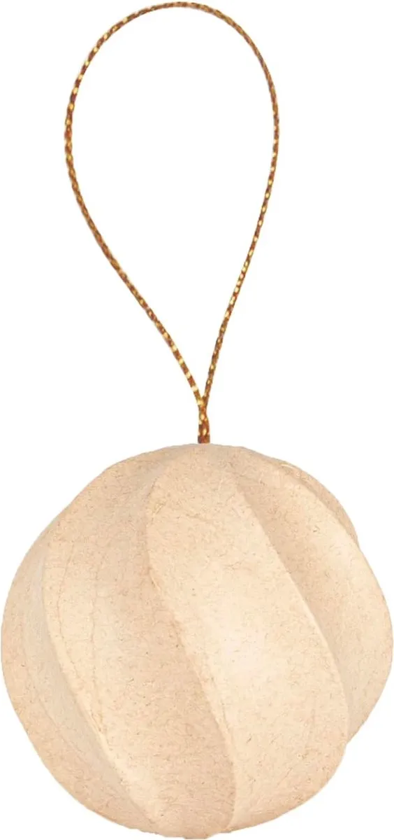 Decopatch Gedraaide Kerstballen Set - 6 Stuks Kraft
