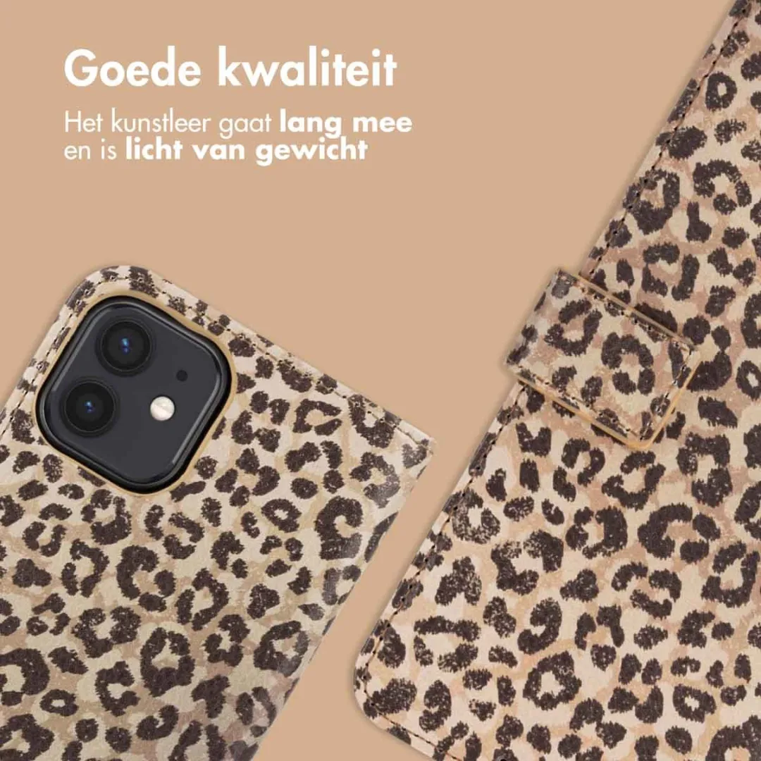 Imoshion iPhone 12/12 Pro Hoesje - 3 Pasjes - Leopard Mood