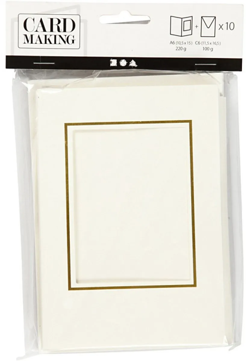 Creativ Company Passepartout 10,5x15cm Off-white - 10 Stuks