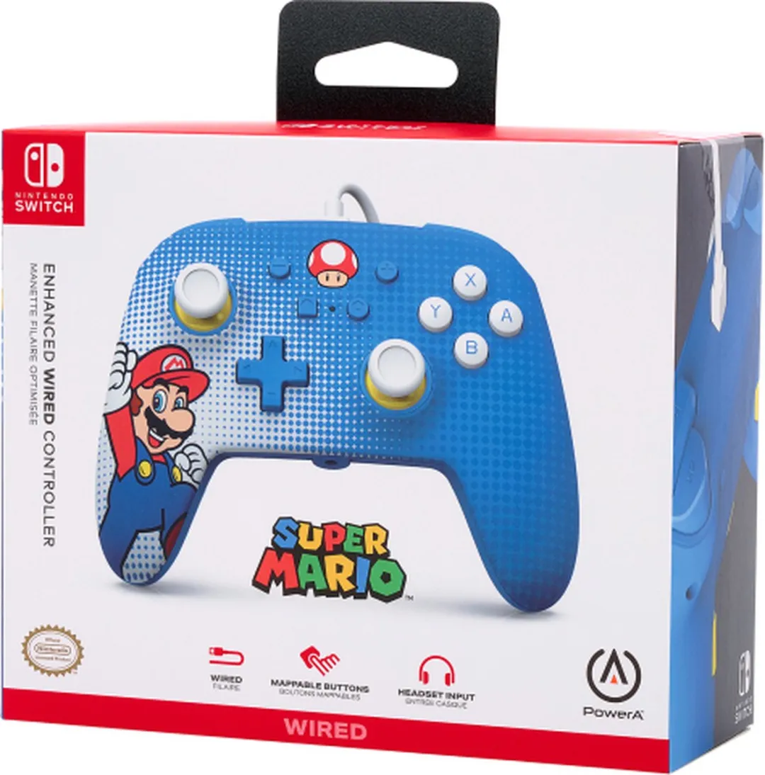 POWERA Geavanceerde Bedrade Controller 1522660-01 - Mario Pop Art Blauw/wit - afbeelding 6 van 6
