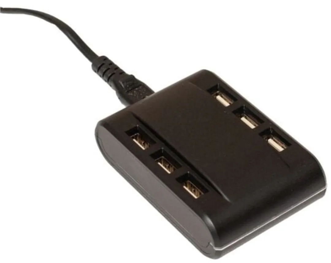 Anna's Collection USB Oplaadstation 6 Poorten - Zwart