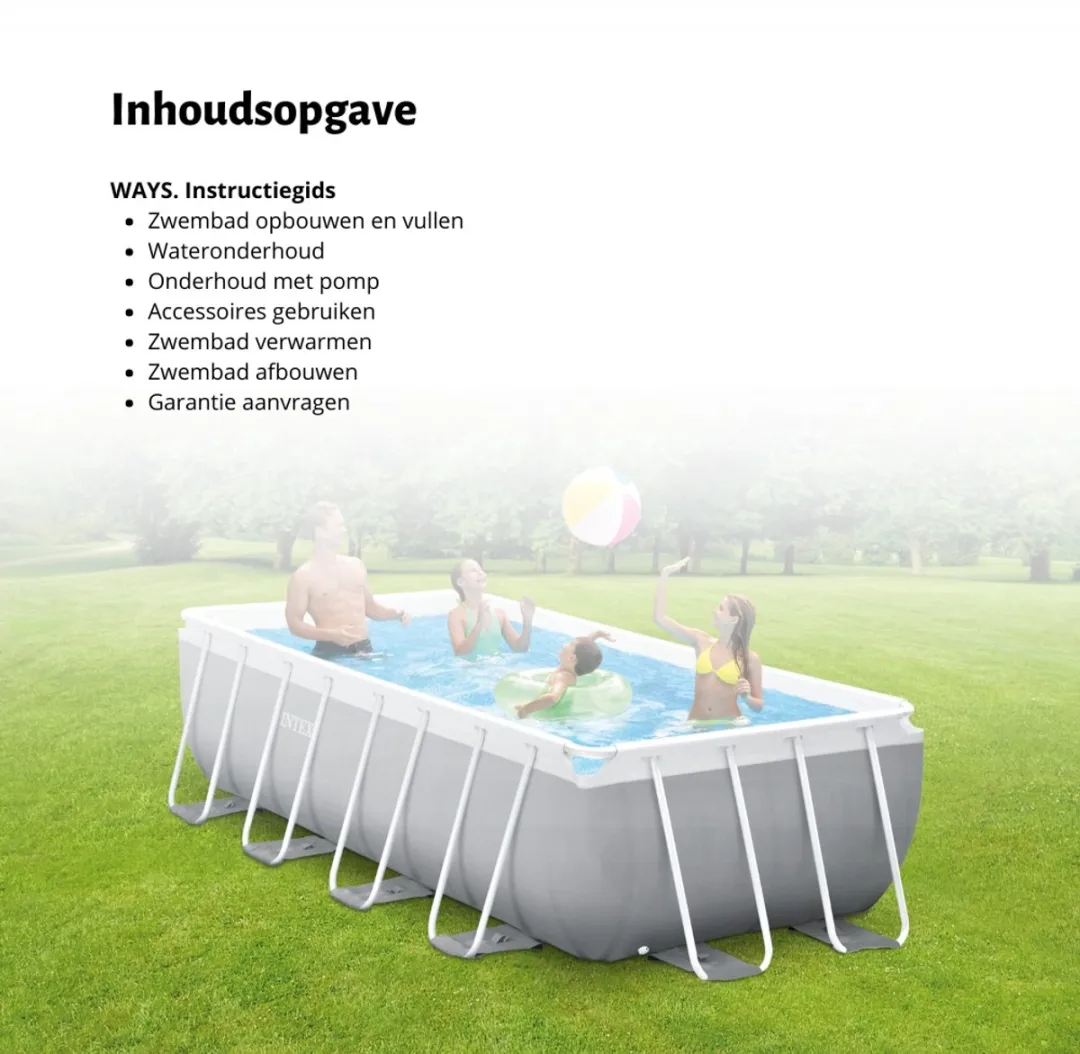 Bestway Fast Set Zwembad 244x61cm - Blauw - 1880L - afbeelding 6 van 6
