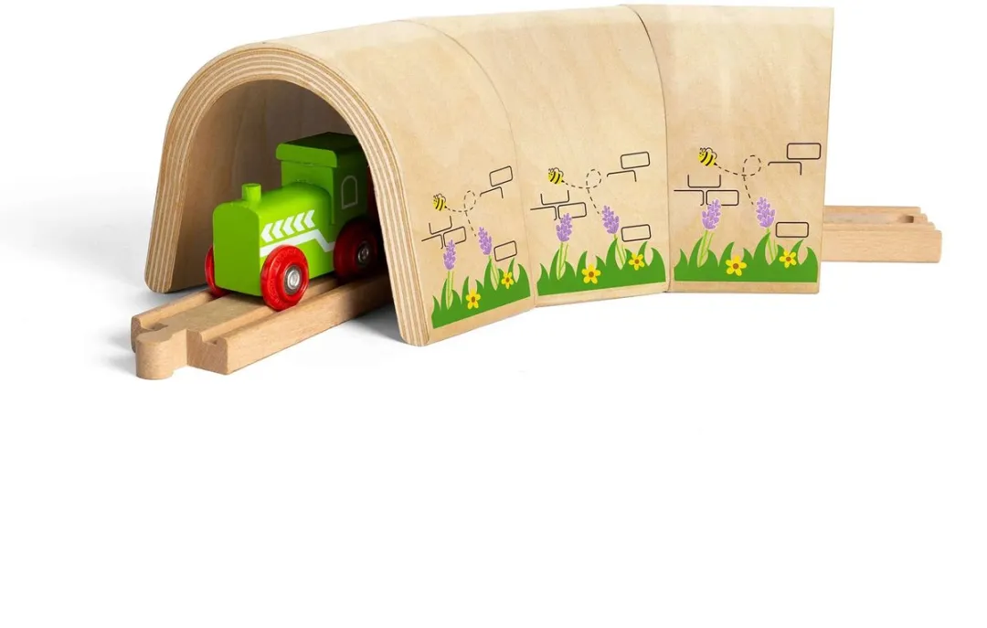 BIGJIGS Houten Treintunnel BJT604 Verlengstuk