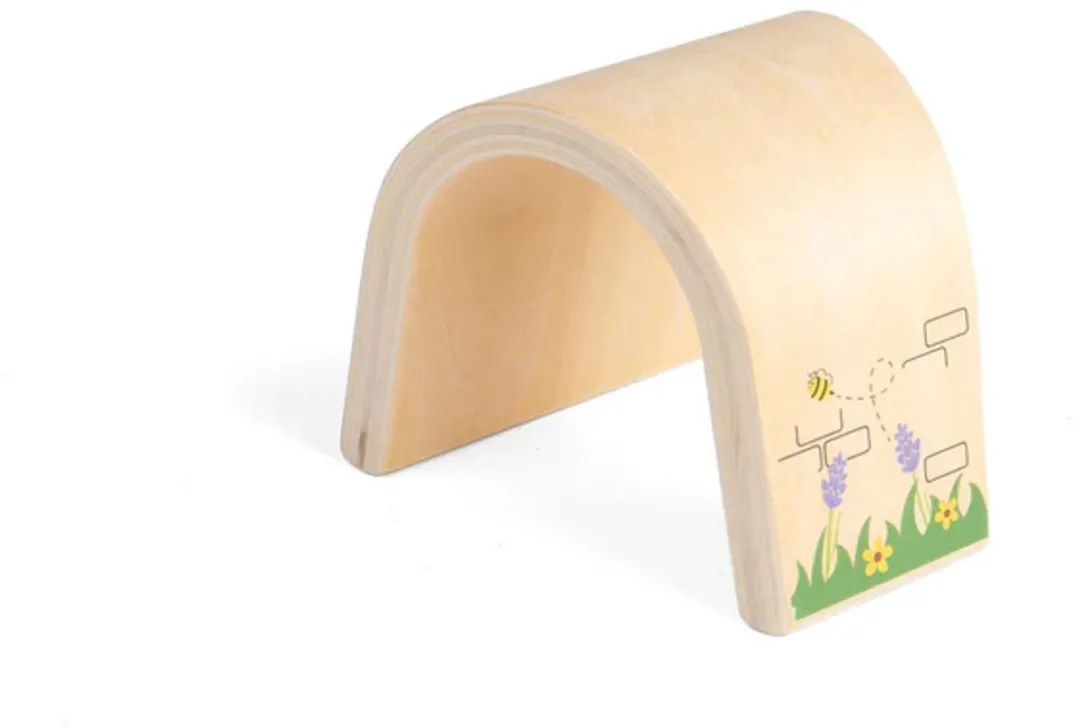 BIGJIGS Houten Treintunnel BJT604 Verlengstuk - 1 Stuk - Meerdere kleuren