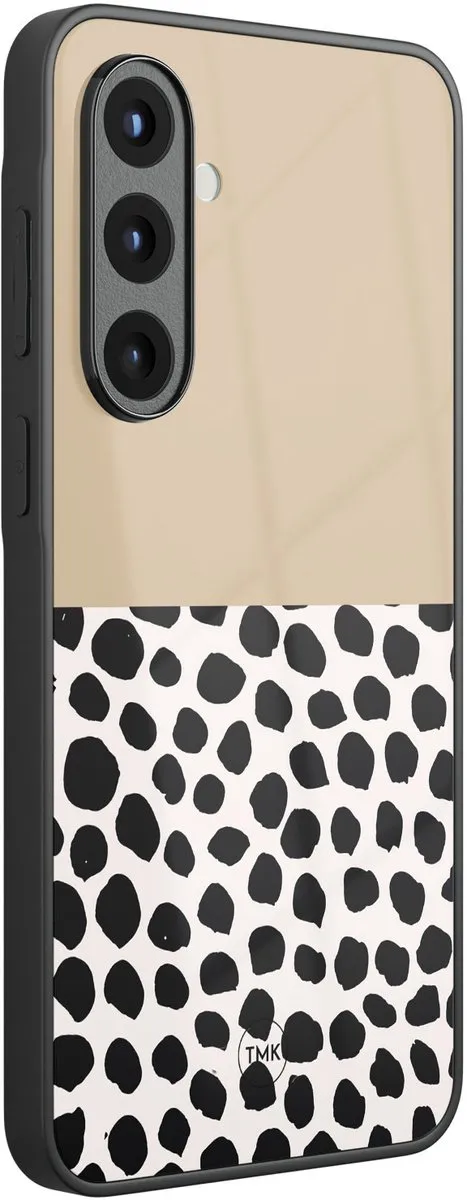 Casevibes Hoesje Samsung Galaxy A56 - Bruin Dots Abstract