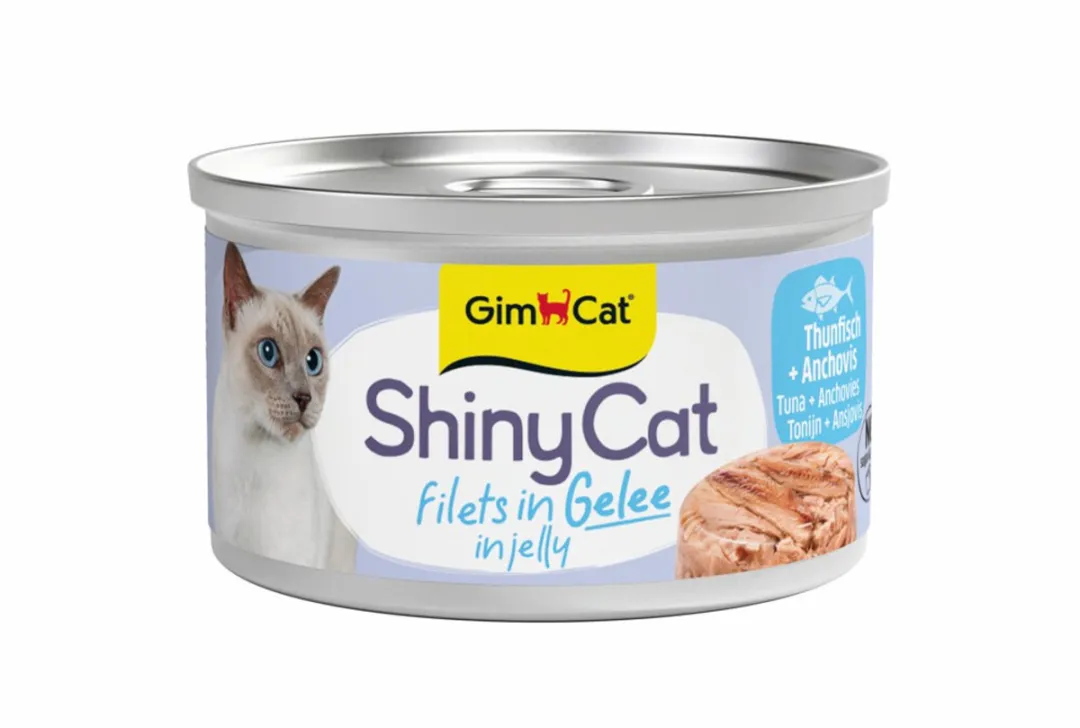 GimCat ShinyCat Filets in Jelly Tonijn + Ansjovis - 24 Stuks