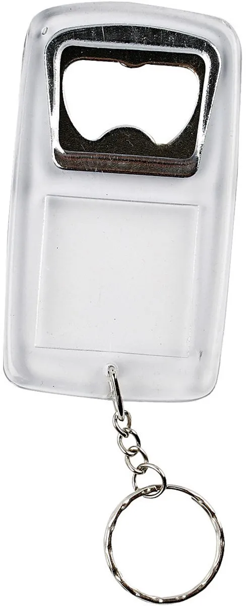 Creativ Company Sleutelhanger met Flessenopener - 5 Stuks Transparant