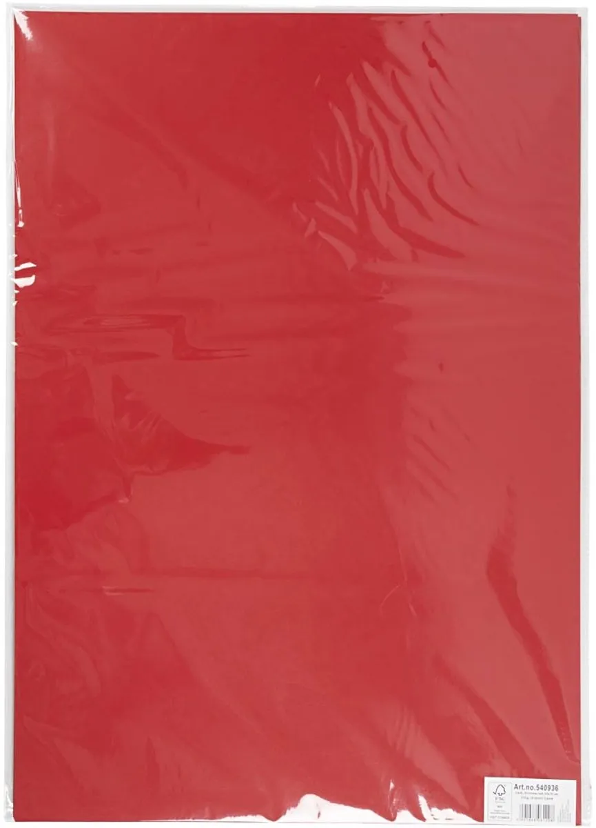Creativ Company Folia Fotokarton 10 Vel - 300gr Rood - 50x70cm