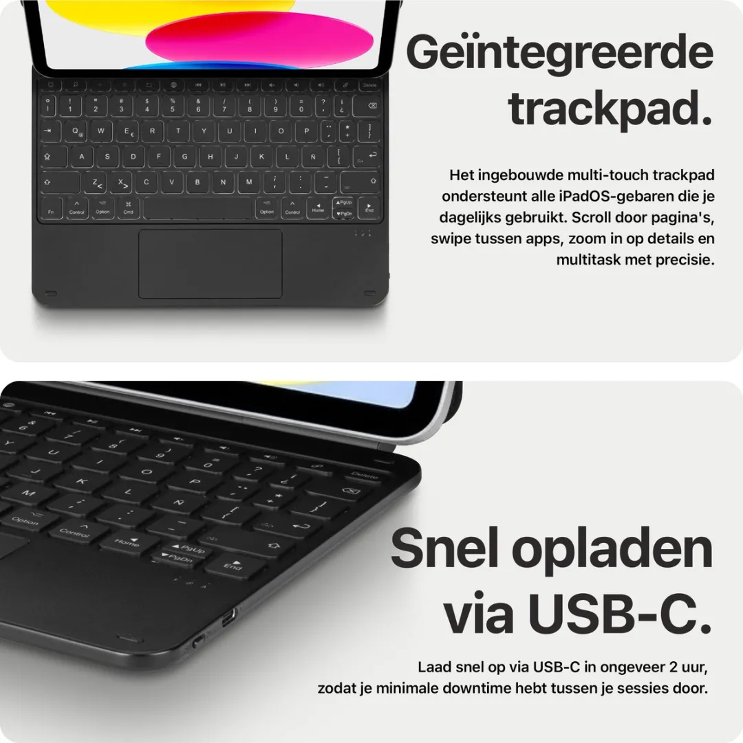 Decoded D26IPA109KBC4QYBK iPad Toetsenbord - Zwart