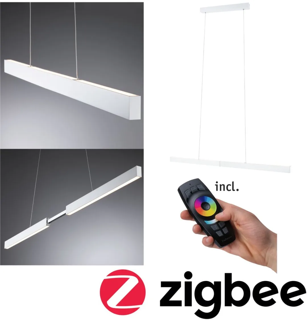 Paulmann LED Hanglamp Aptare Zigbee 2x18W 2700K - 2x2400lm Wit mat