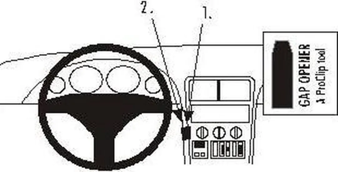 Brodit ProClip 853030 BMW Z3 Center Mount Houder - Zwart