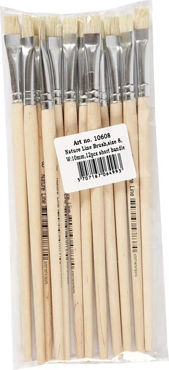 Creativ Company Nature Line Kwasten - 12 Stuks