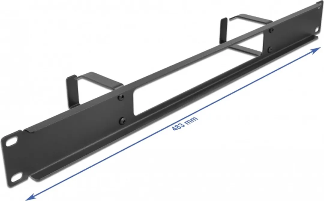 Delock 66655 Kabelbeheerrouteringspaneel 19" - 1U - Zwart - afbeelding 3 van 3