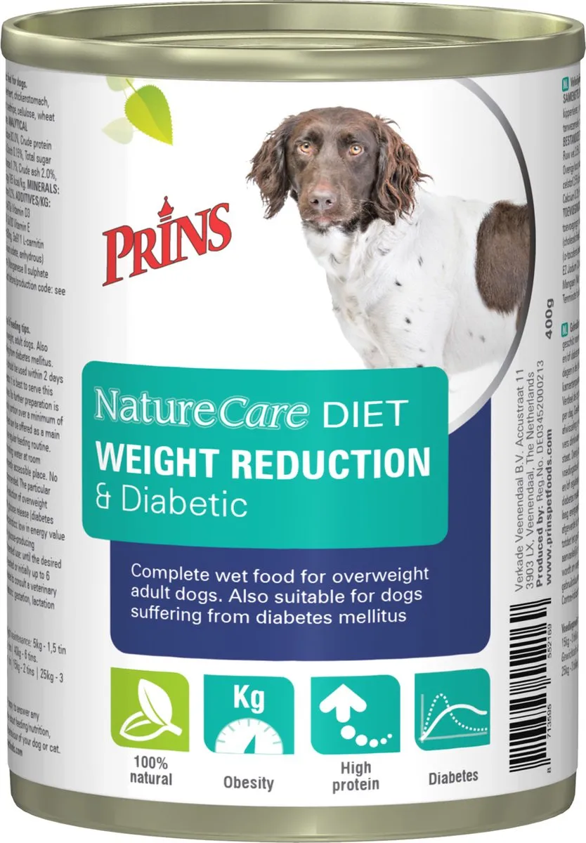 Prins NatureCare Dog Diet Weight Reduction & Diabetic 400g