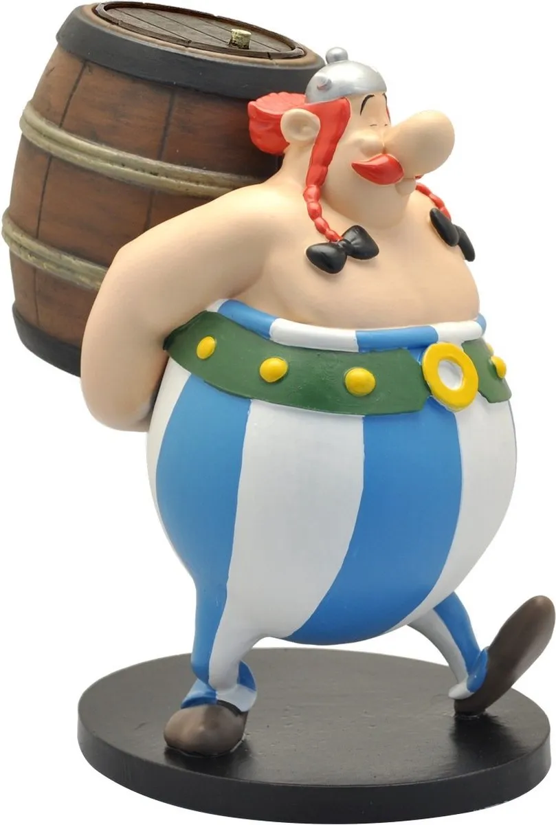 Plastoy Asterix Beeld Obelix met Ton 19cm