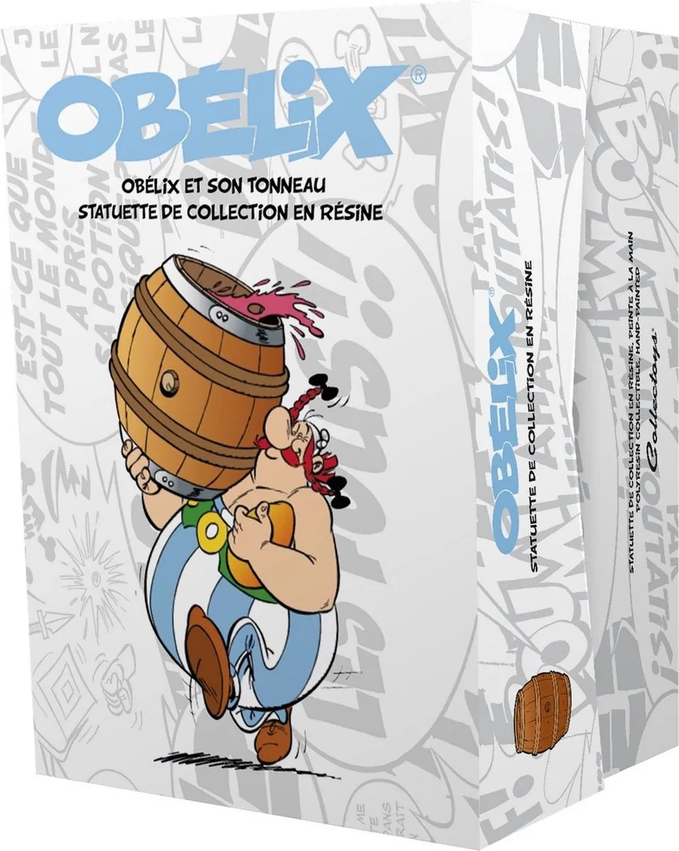 Plastoy Asterix Beeld Obelix met Ton 19cm - Multicolor