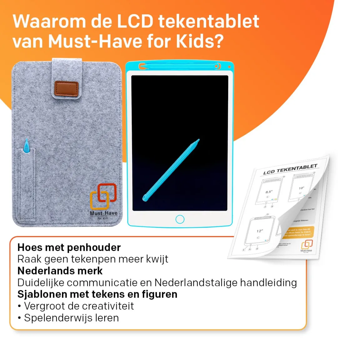 Must-Have for Kids Tekenbord Blauw 8.5 inch - Ewriter