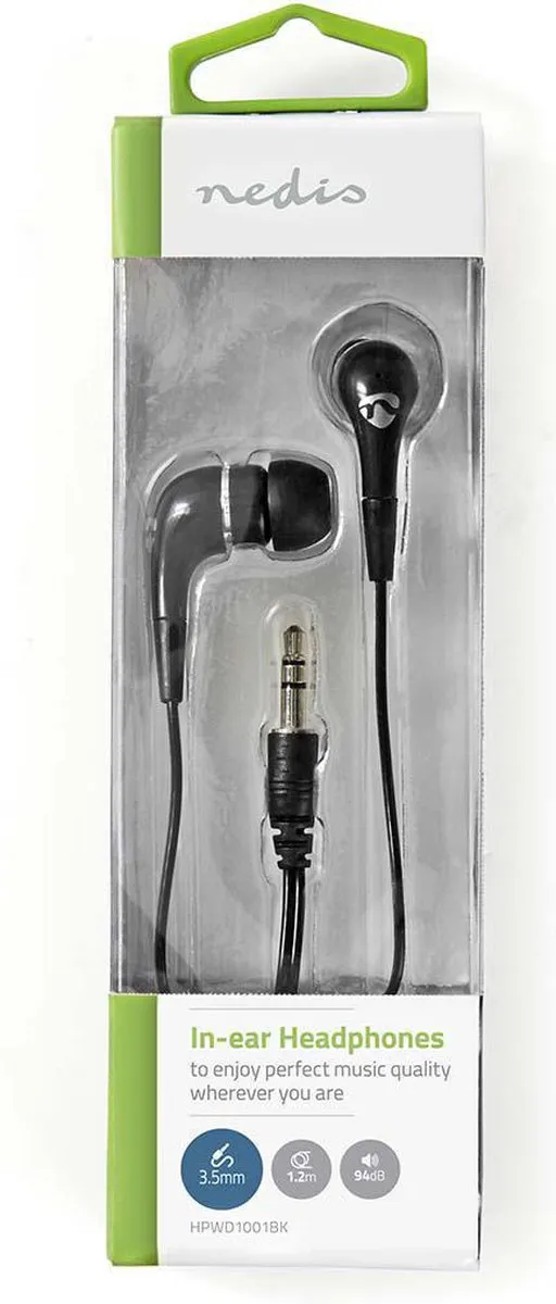 Nedis HPWD1001 Bedrade Koptelefoon 1.2m - Zwart
